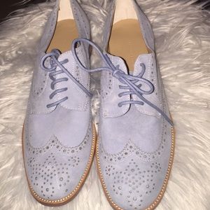 Women's Light Blue Brogue Shoes